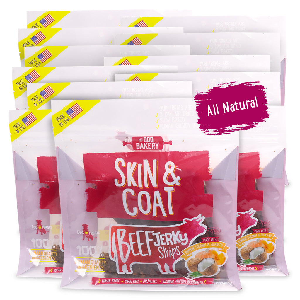 Beef Skin and Coat Jerky Strips - 10 oz
