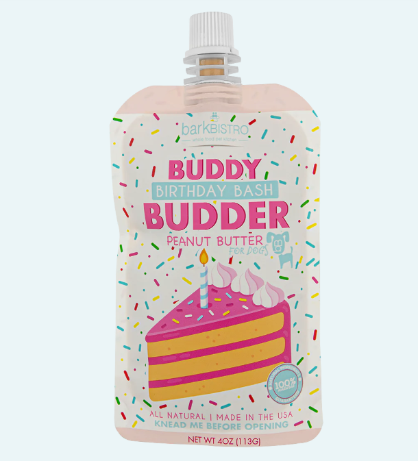 Dog Peanut Butter - 4oz Squeeze Packs Birthday Bash Budder