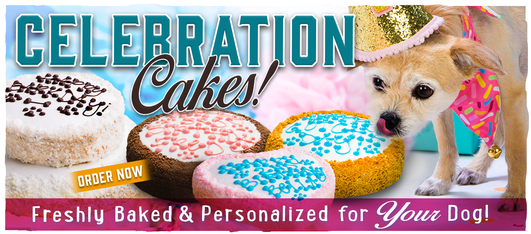 Dog Birthday Cakes Banner