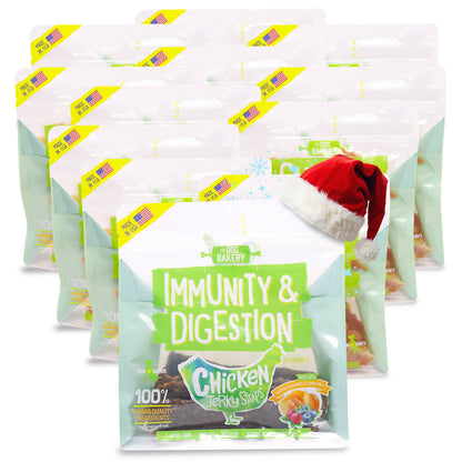 Chicken Immunity and Digestion Jerky Strips - 10 oz