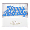 Blue Happy birthday cake