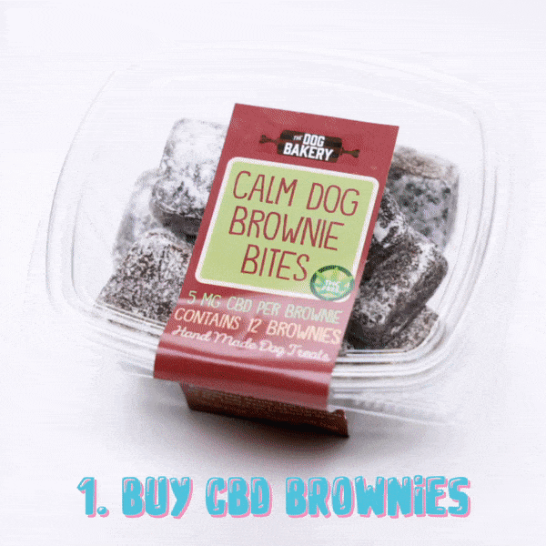 Calm Dog Brownie Bites with CBD