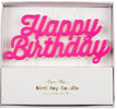 Pink Happy Birthday Candle